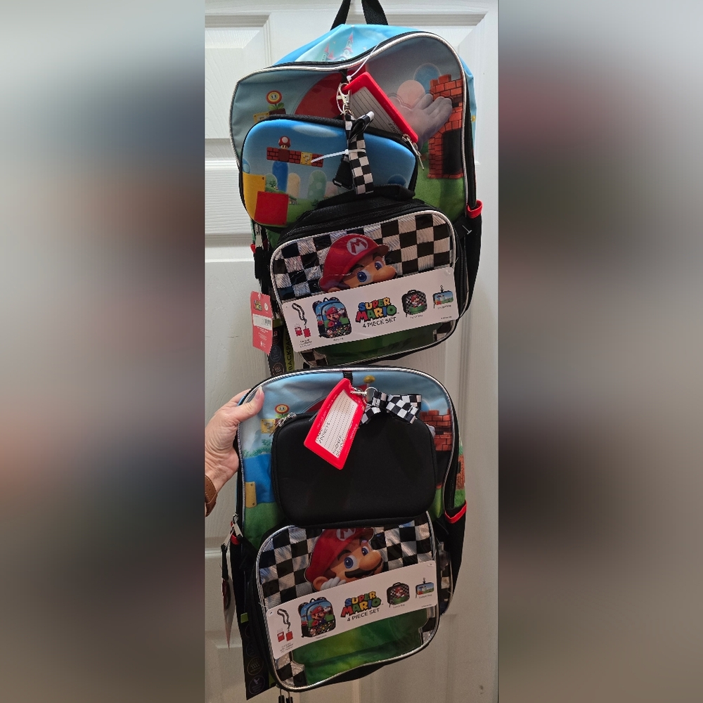 Nintendo Super Mario Backpack Set - Red and Black, 2 Available, Price Is For 1